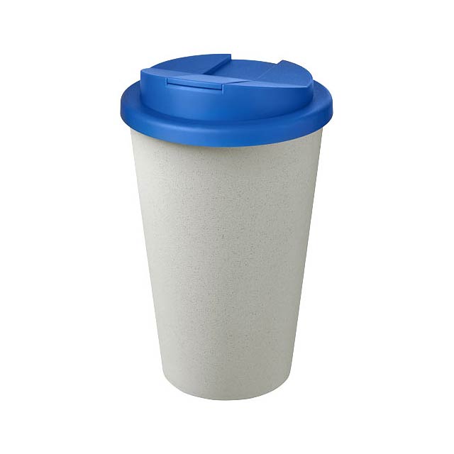 Americano® Eco 350 ml recycelter Becher mit auslaufsicherem Deckel - blau