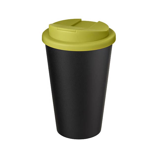 Americano® Eco 350 ml recycelter Becher mit auslaufsicherem Deckel - zitronengelb 