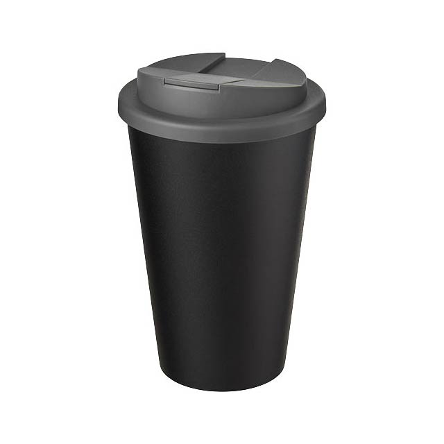 Americano® Eco 350ml recyklovaný hrnek s víkem odolným proti rozlití - čierna