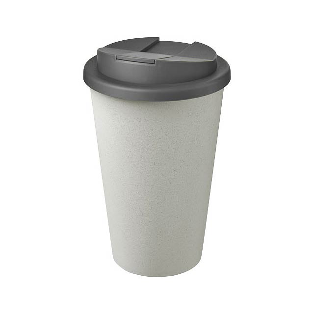 Americano® Eco 350 ml recycled tumbler with spill-proof lid - white