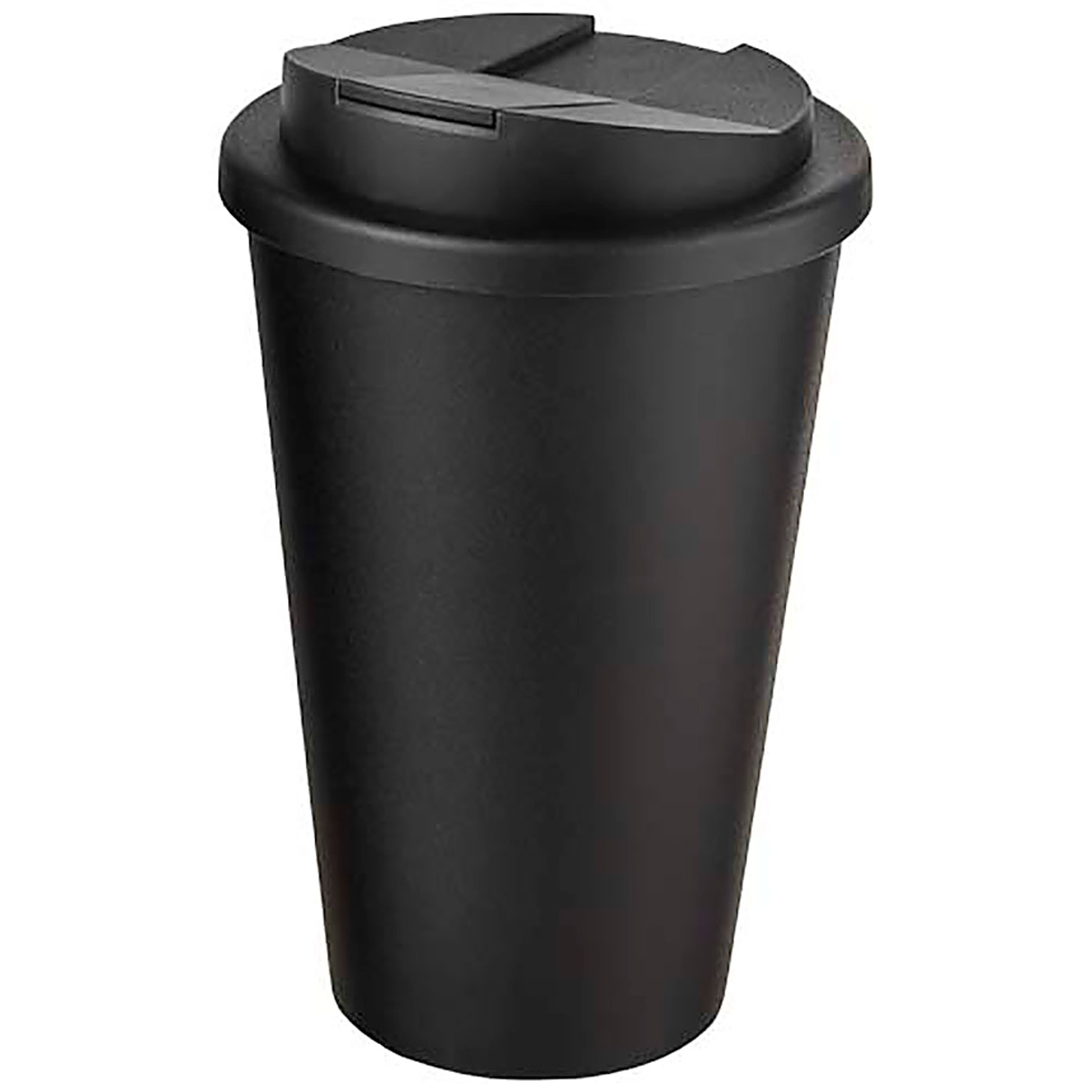 Americano® Eco 350 ml recycelter Becher mit auslaufsicherem Deckel - schwarz