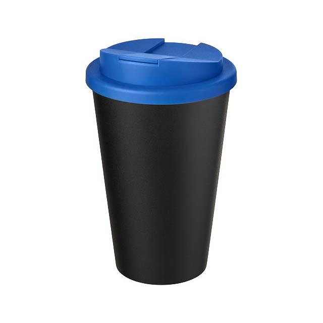 Americano® Eco 350 ml recycelter Becher mit auslaufsicherem Deckel - blau