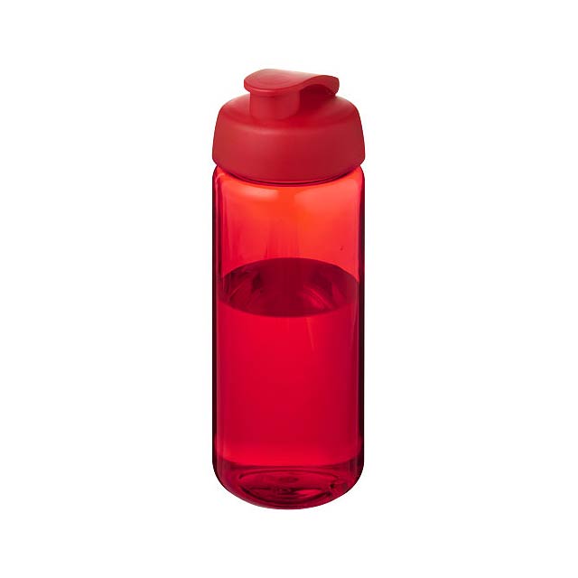 Sportovní lahev H2O Active® Octave Tritan™ o objemu 600 ml s odklápěcím víčkem - transparentní červená