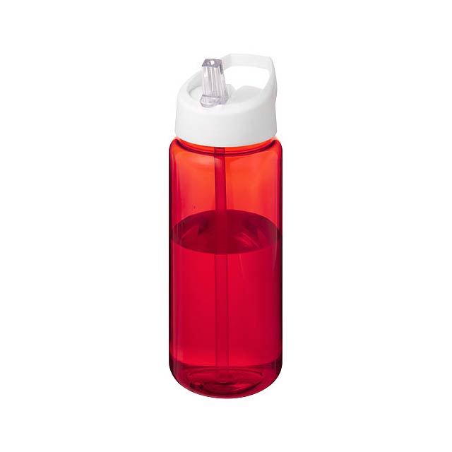 Sportovní lahev H2O Active® Octave Tritan™ o objemu 600 ml s víčkem s hubicí - transparentná červená