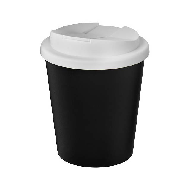 Hrnek z recyklátu o objemu 250 ml s víčkem odolným proti rozlití Americano® Espresso Eco  - černá