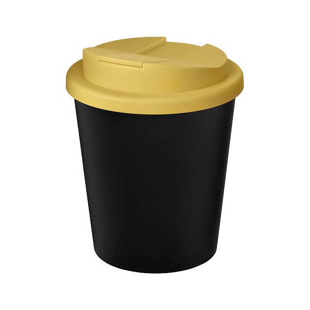 Hrnek z recyklátu o objemu 250 ml s víčkem odolným proti rozlití Americano® Espresso Eco  - žlutá