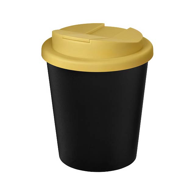 Americano® Espresso Eco 250 ml recycled tumbler with spill-proof lid  - yellow