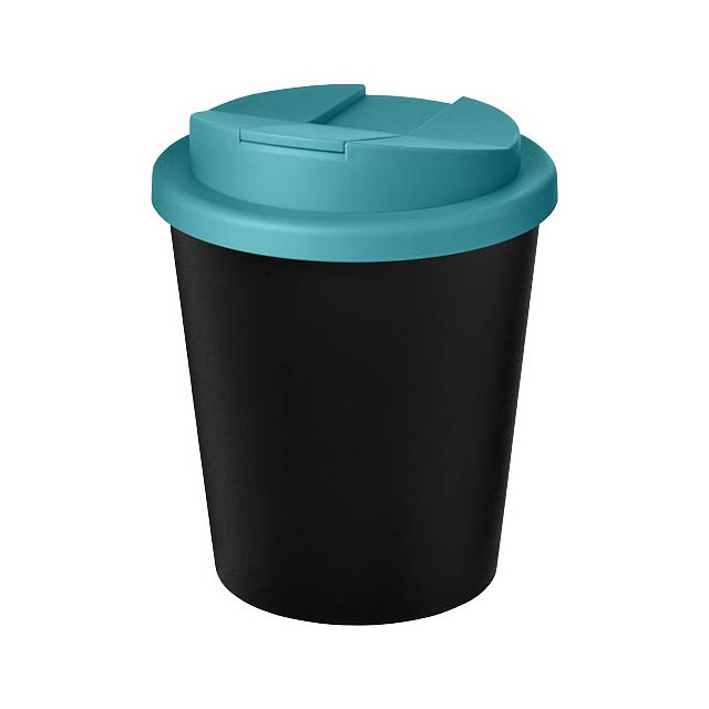 Hrnek z recyklátu o objemu 250 ml s víčkem odolným proti rozlití Americano® Espresso Eco  - nebesky modrá