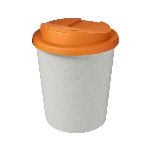 Americano® Espresso Eco 250 ml recycelter Isolierbecher mit auslaufsicherem Deckel  - Orange