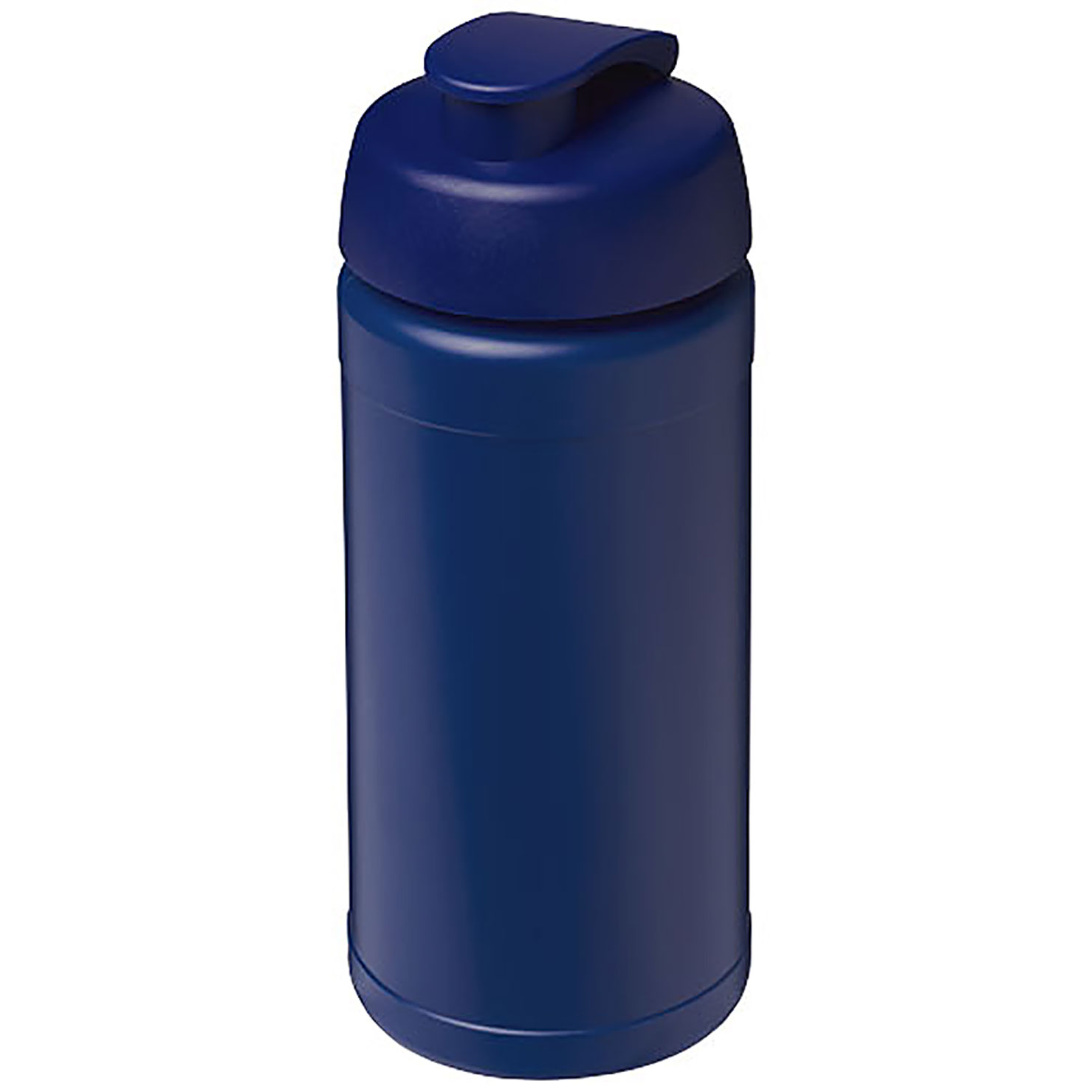 Baseline 500 ml recycelte Sportflasche mit Klappdeckel  - blau