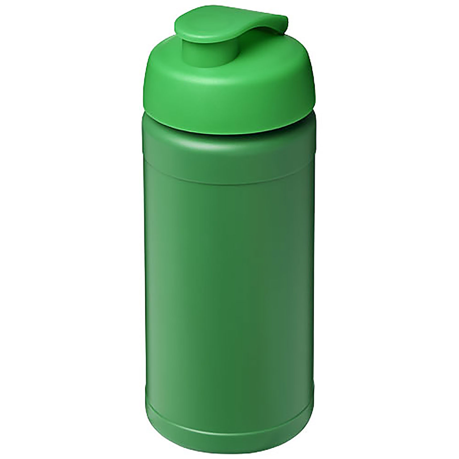 Baseline 500 ml recycelte Sportflasche mit Klappdeckel  - Grün