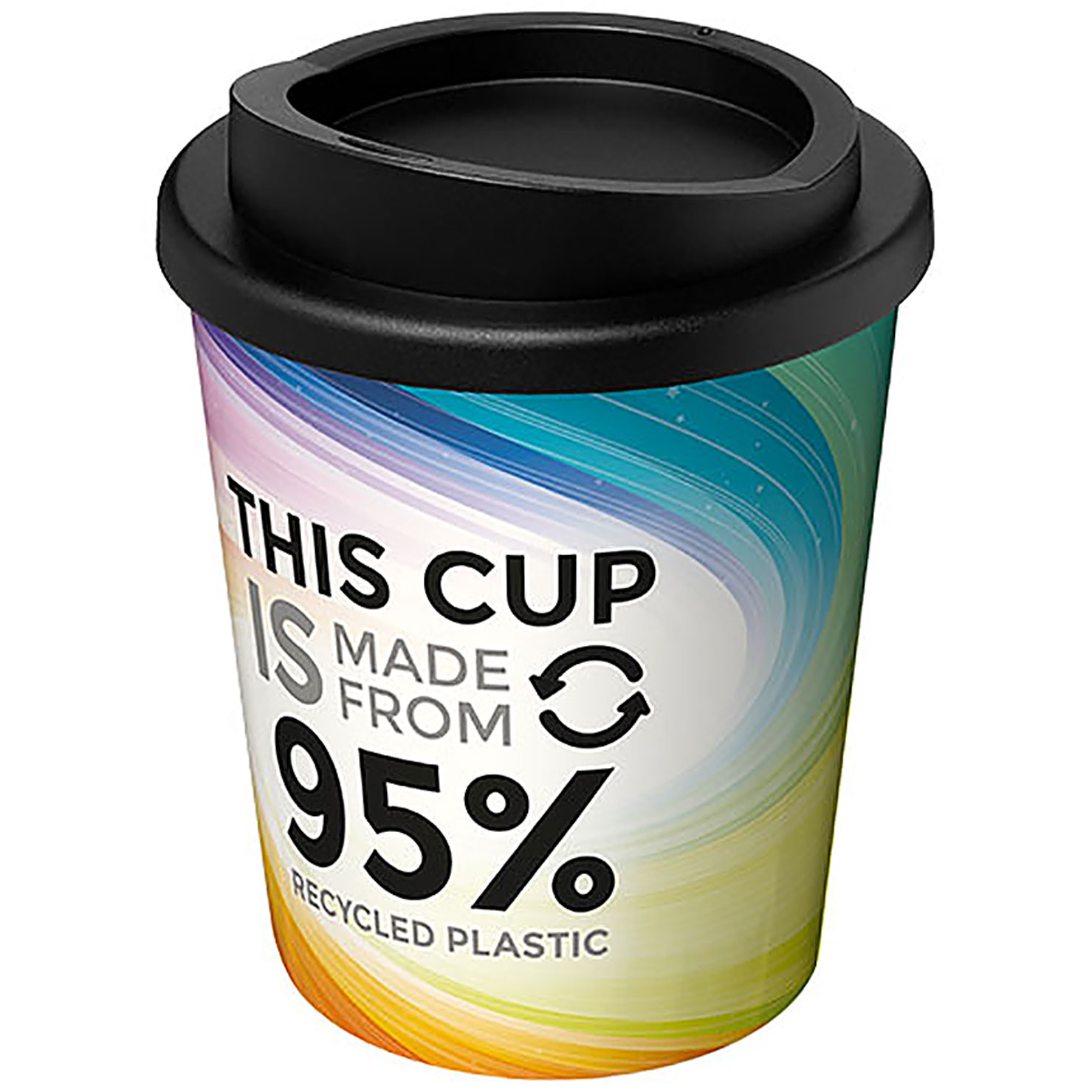 Brite-Americano® Espresso Recycled Isolierbecher, 250 ml  - schwarz