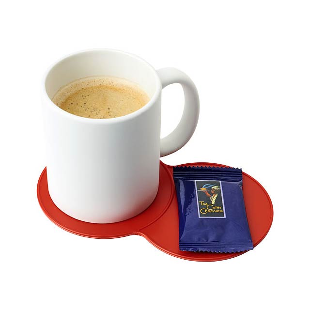 Sidekick plastic coaster - transparent red