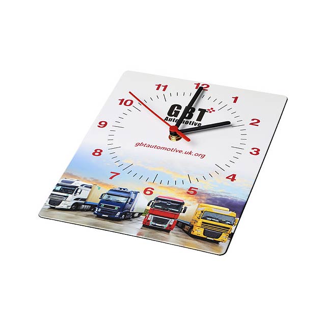 Brite-Clock® rechteckige Wanduhr - schwarz