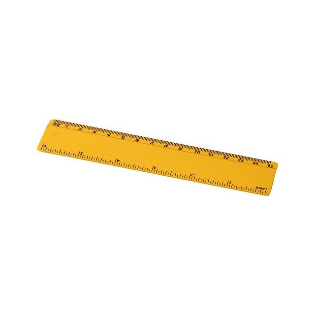 Plastové pravítko 15 cm Renzo - žlutá