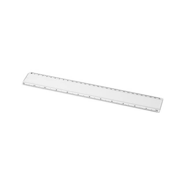 Ellison 30 cm Kunststofflineal mit Papiereinlage - Weiß 