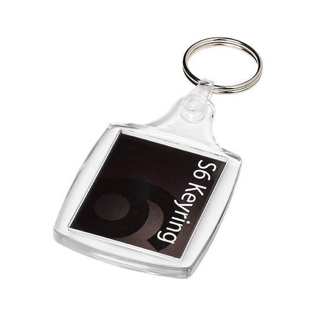 Vosa A6 keychain with plastic clip - transparent