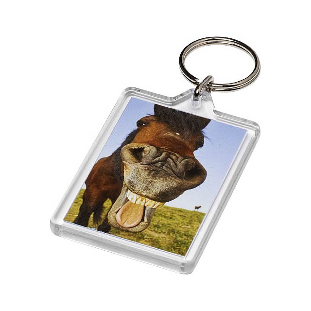 Vito C1 rectangular keychain - transparent