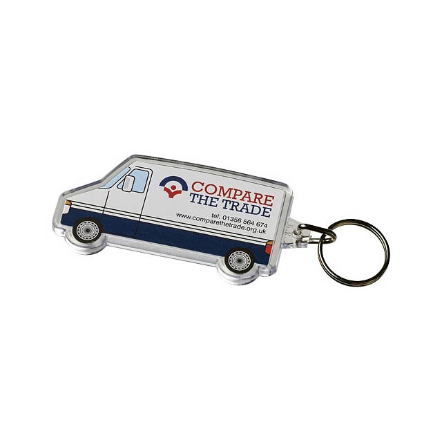 Combo van-shaped keychain - transparent