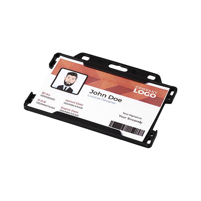 Vega plastic card holder - black
