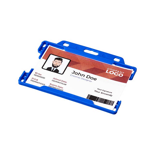 Vega plastic card holder - blue