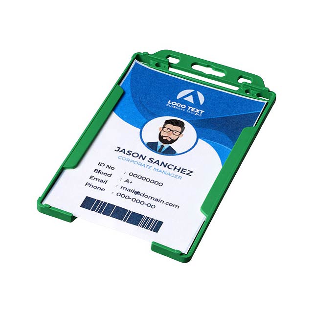 Pierre plastic card holder - green