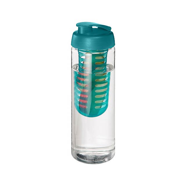 H2O Active® Vibe 850 ml flip lid bottle & infuser - transparent