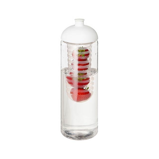H2O Vibe 850 ml lahev s infuzérem a kupolovitým víčkem - transparentná
