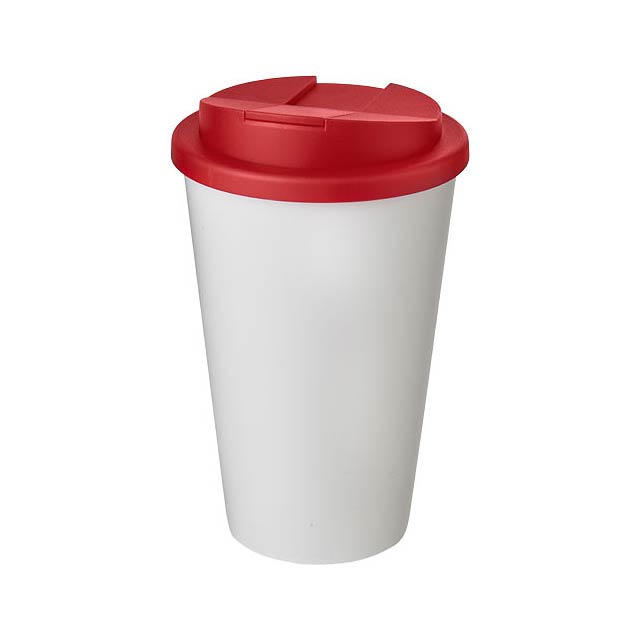 Americano® 350 ml Isolierbecher mit auslaufsicherem Schraubverschluss - Transparente Rot