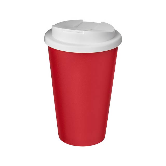 Americano® 350 ml Isolierbecher mit auslaufsicherem Schraubverschluss - Transparente Rot