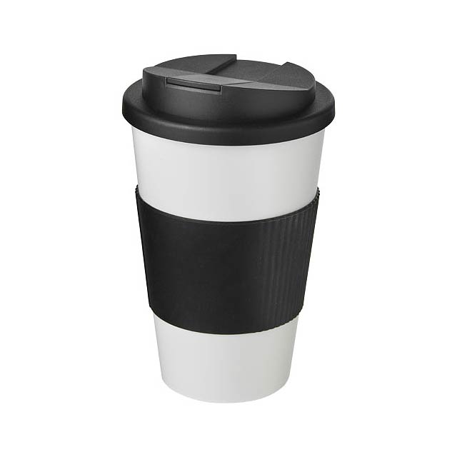 Americano® 350 ml Isolierbecher mit Schutzring & auslaufsicherem Schraubverschluss - schwarz