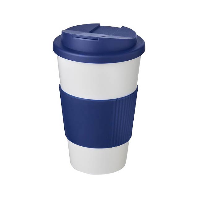 Americano® 350 ml tumbler with grip & spill-proof lid - blue