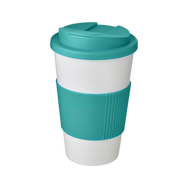 Americano® 350 ml Isolierbecher mit Schutzring & auslaufsicherem Schraubverschluss - Türkis