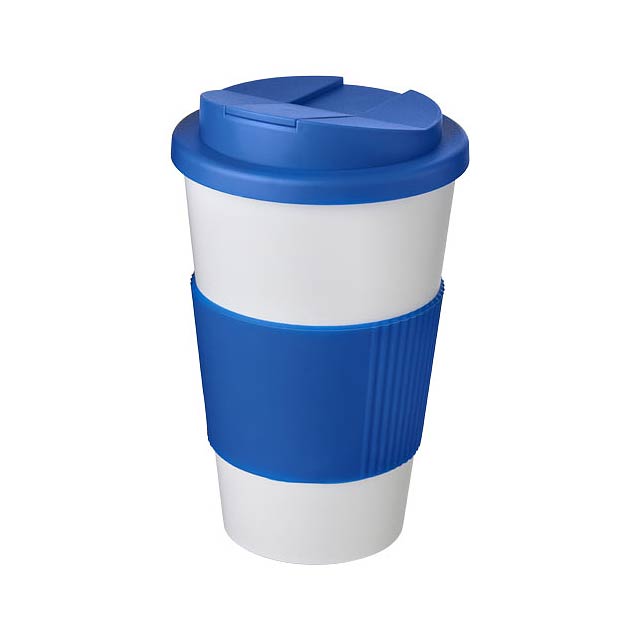 Americano® 350 ml Isolierbecher mit Schutzring & auslaufsicherem Schraubverschluss - blau