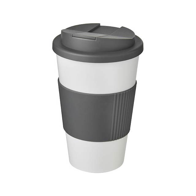 Americano® 350 ml Isolierbecher mit Schutzring & auslaufsicherem Schraubverschluss - Grau