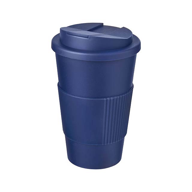 Americano® 350 ml tumbler with grip & spill-proof lid - blue