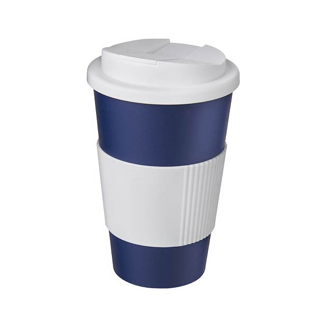 Americano® 350 ml Isolierbecher mit Schutzring & auslaufsicherem Schraubverschluss - blau