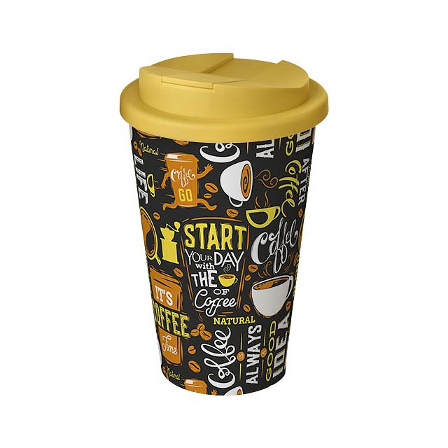 Brite-Americano® 350 ml tumbler with spill-proof lid - yellow