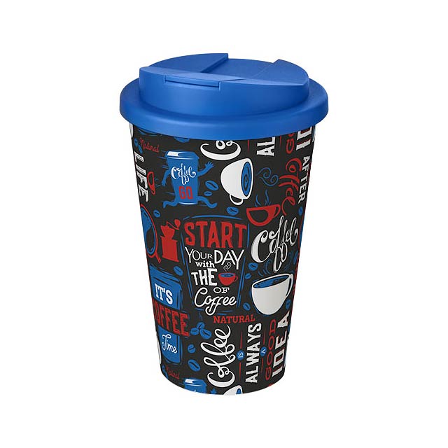 Brite-Americano® 350 ml tumbler with spill-proof lid - blue