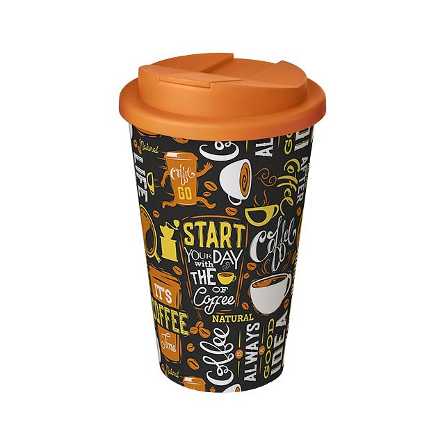 Brite-Americano® 350 ml tumbler with spill-proof lid - orange