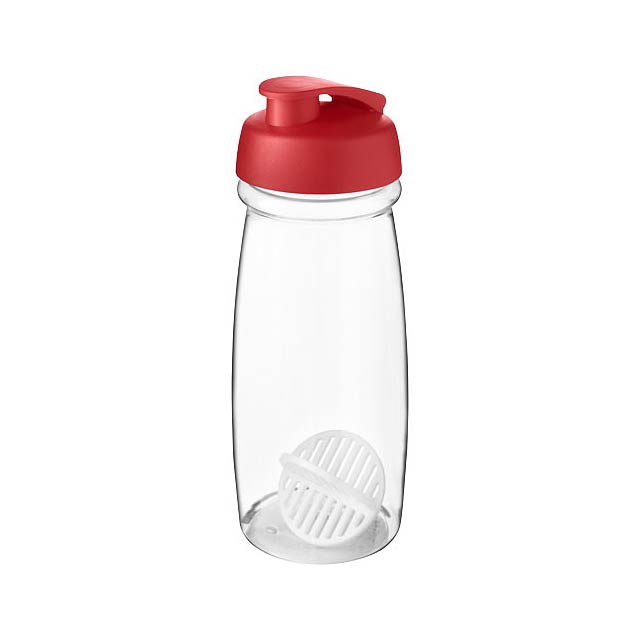 H2O Active® Pulse 600 ml shaker bottle - transparent red
