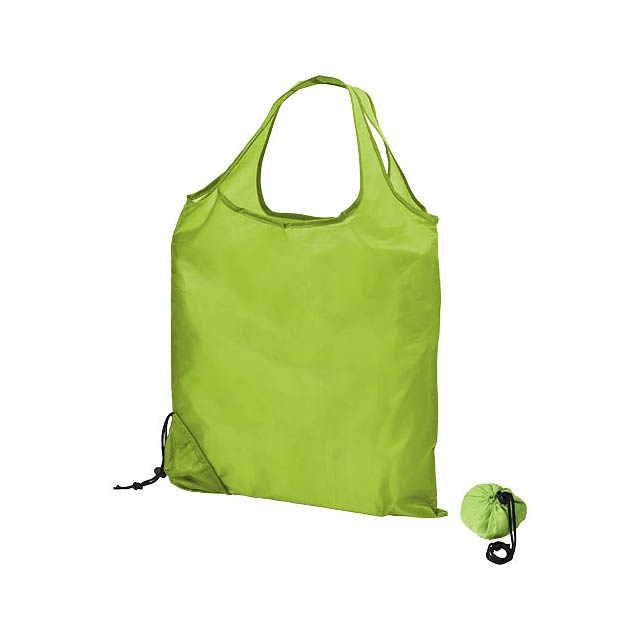 Scrunchy shopping tote bag - lime