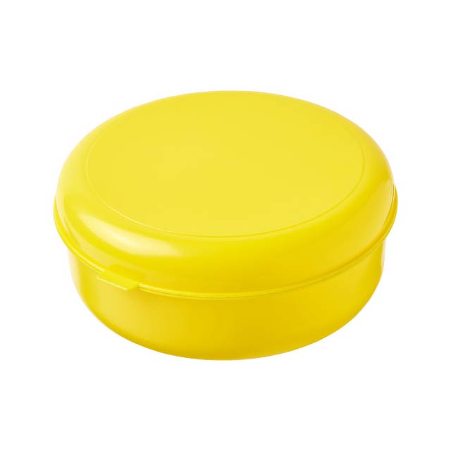 Miku round plastic pasta box - yellow