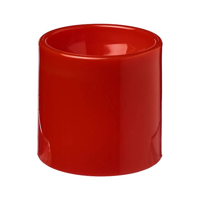 Edie plastic egg cup - transparent red