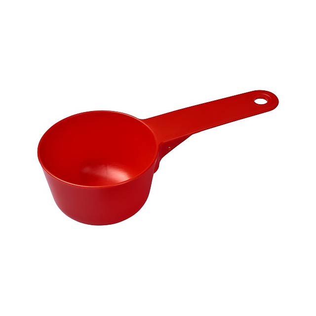 Chefz 100 ml plastic measuring scoop - transparent red