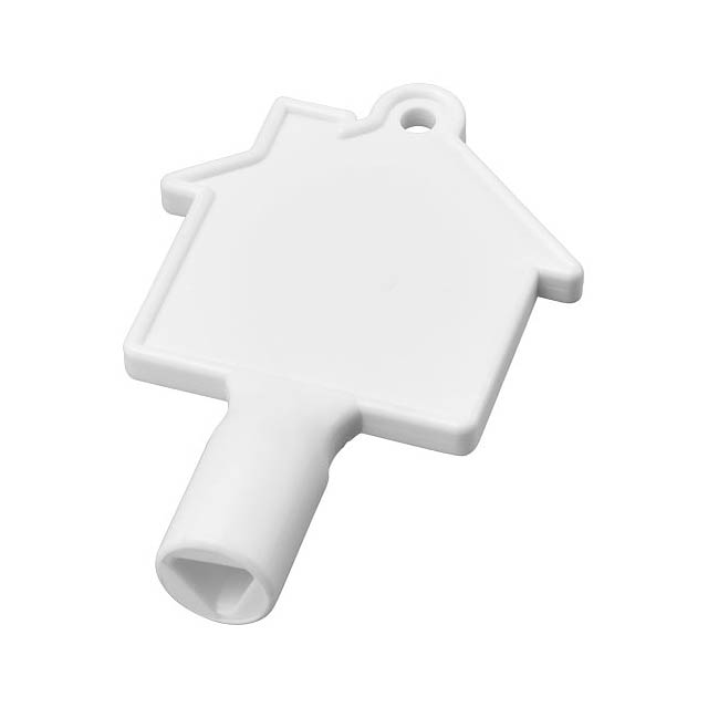 Maximilian house-shaped utility key - white