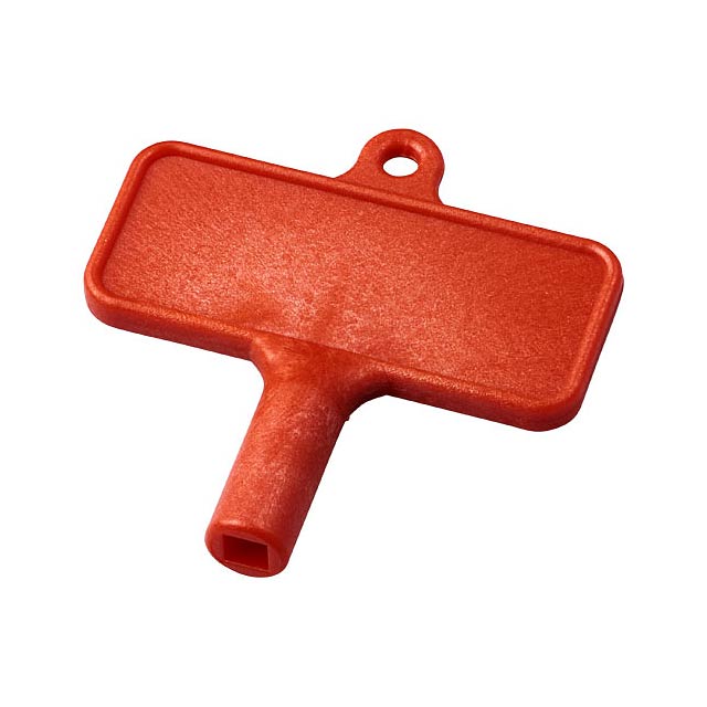 Plastový klíč na radiátor Largo - transparentná červená