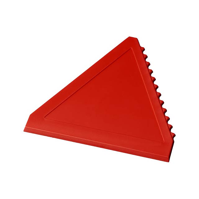 Trojúhelníková škrabka na led Averall - transparentní červená
