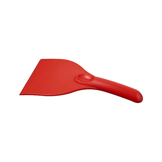 Artur curved plastic ice scraper - transparent red