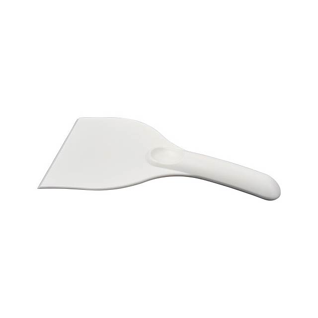 Artur curved plastic ice scraper - white